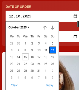 Calendar Selection